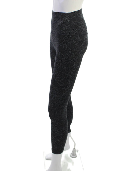 Lululemon Women Ankle Floral Nylon Blend Jeggings Black Size 4