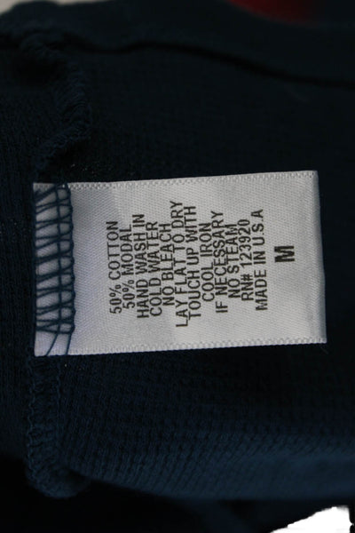 LA Made Womens Basic Dark Blue T-Shirt Long Sleeve Cotton Modal Size M