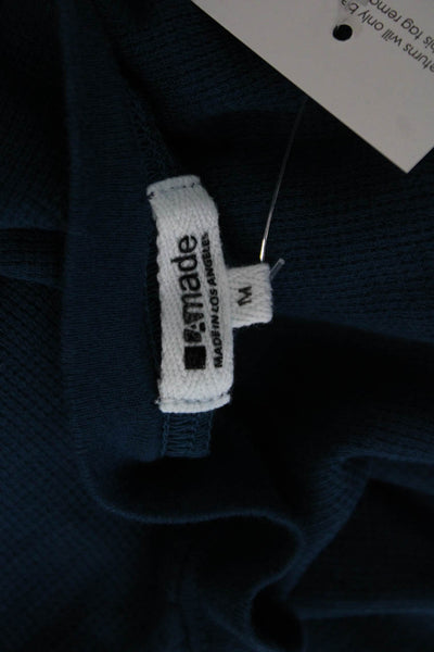 LA Made Womens Basic Dark Blue T-Shirt Long Sleeve Cotton Modal Size M