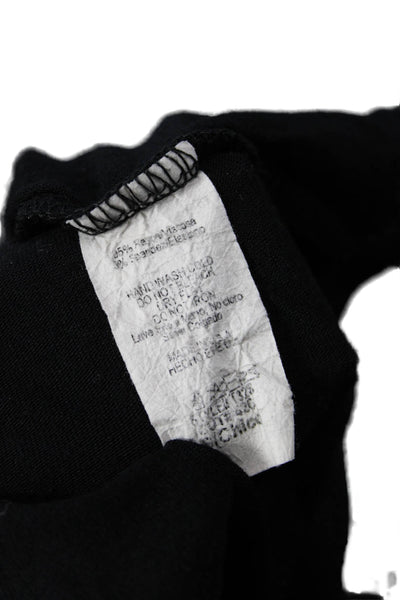 Enti Glamour Womens Basic Black Long Sleeve Top Size S