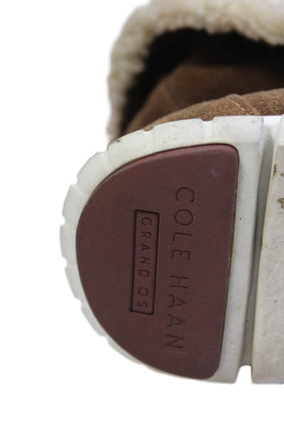 Cole Haan Grand.OS Womens Leather Fold Over Ankle Boots Brown Size 8.5