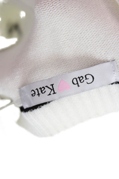 Gab kate Women Cropped Tank V-Neck Sleeveless White 55% Viscose 45% Nylon Size S