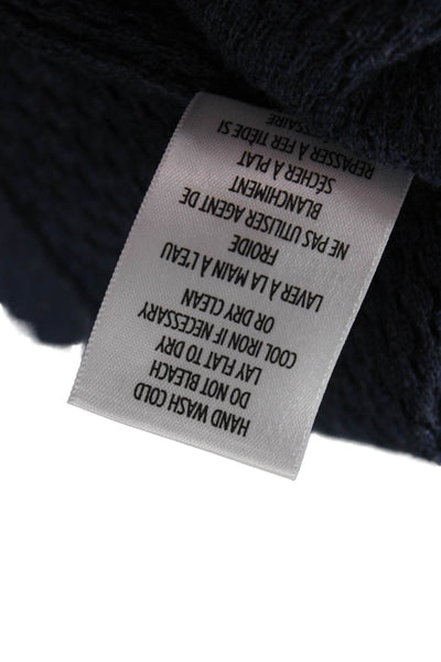 Robert Graham Mens Full Zip Cardigan Dark Blue High Neck Size M