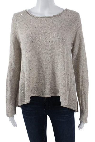 Calypso Saint Barth Unisex Beige Bohemian Pullover Sweater Lana Wool Size M