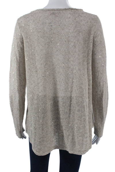 Calypso Saint Barth Unisex Beige Bohemian Pullover Sweater Lana Wool Size M