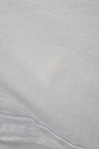 Sundry Women Collared Light Blue Cotton Long Sleeve Button-Up Top Size 2