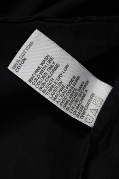 Standard James Perse Womens Black Cotton Long Sleeve Button-Up Size 1