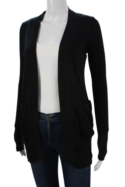 Splendid Unisex Cardigan Black Long Sleeve Wool Cashmere Size S