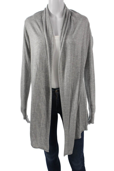 Splendid Unisex Cashmere Cardigan Gray Long Sleeve Classic Size S