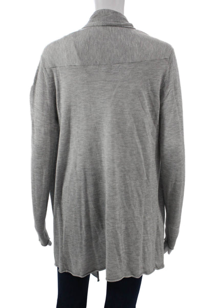 Splendid Unisex Cashmere Cardigan Gray Long Sleeve Classic Size S