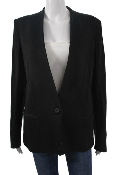 Helmut Unisex Black Blazer Long Sleeve Viscose Spandex Size L