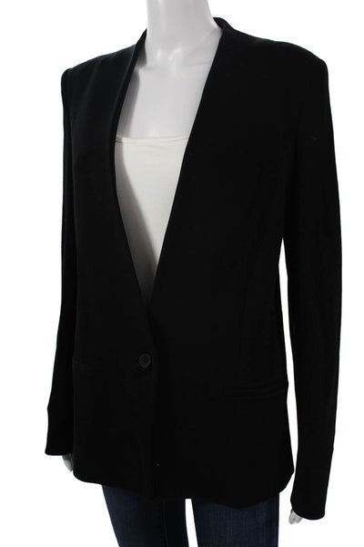 Helmut Unisex Black Blazer Long Sleeve Viscose Spandex Size L