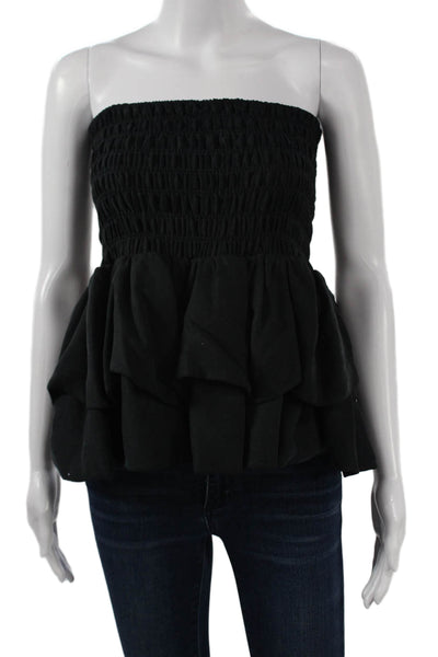 Maje Womens Black Sleeveless Designer Top 60% Cotton 40% Polyester Size 0