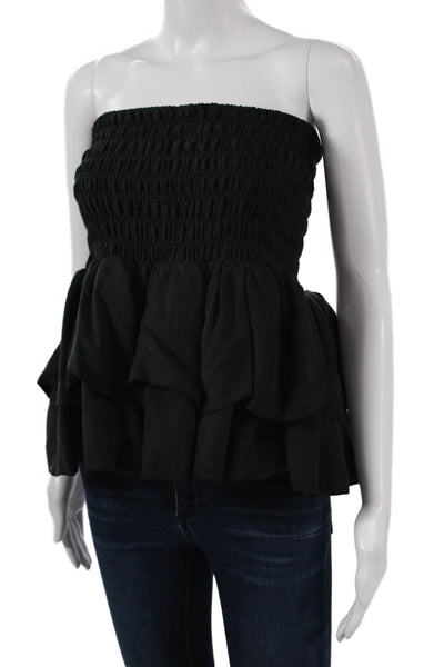 Maje Womens Black Sleeveless Designer Top 60% Cotton 40% Polyester Size 0