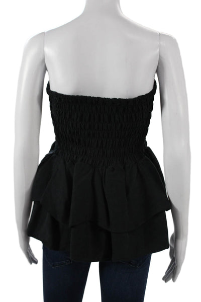 Maje Womens Black Sleeveless Designer Top 60% Cotton 40% Polyester Size 0