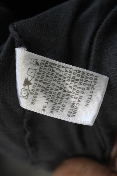 Standard James Perse Women Dark Gray V-Neck Jersey Tee Cotton Size 3