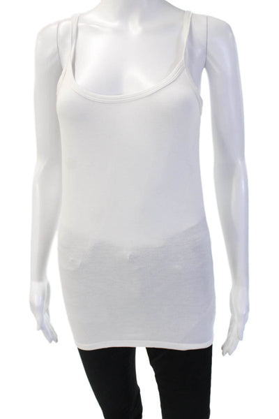 Barneys New York Women Basic Camisole White Round Neck Sleeveless Size S