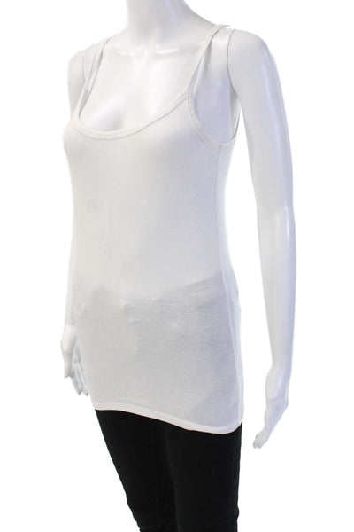 Barneys New York Women Basic Camisole White Round Neck Sleeveless Size S