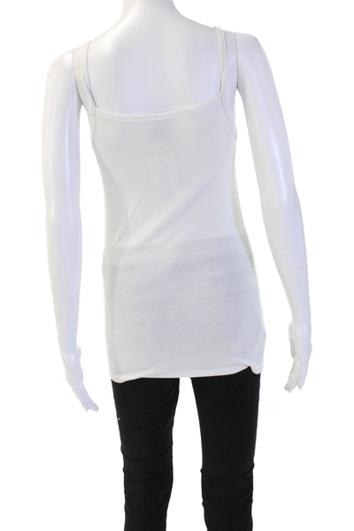 Barneys New York Women Basic Camisole White Round Neck Sleeveless Size S