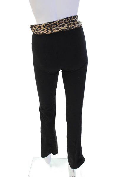 LA Hearts Womens Leopard Print Black Sweatpants Drawstring Size S