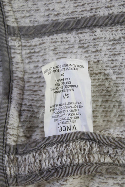Vince Women Gray Long Sleeve Cotton Blend Blazer Size S