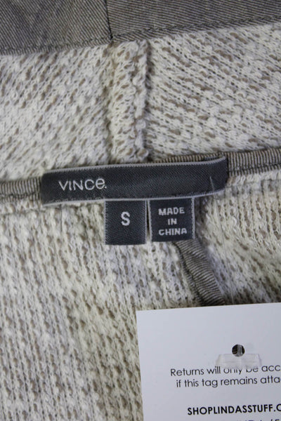 Vince Women Gray Long Sleeve Cotton Blend Blazer Size S