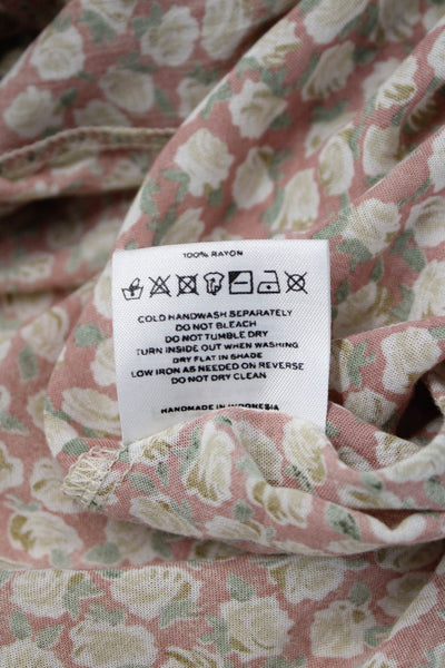 Faithfull The Brand Women Pink Floral Kaftan Size 8