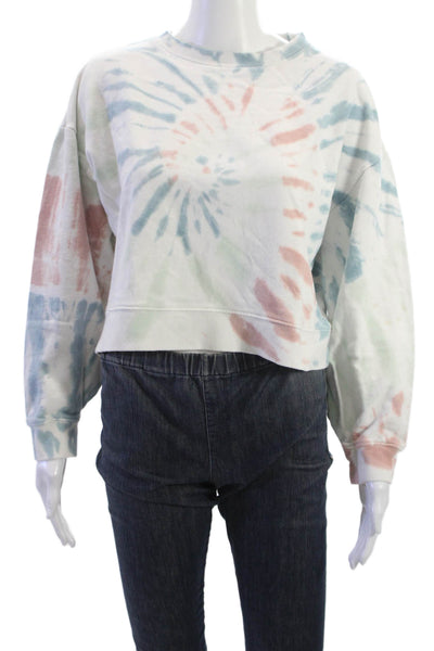 Z Supply Womens Pullover Sweatshirt White 100% Cotton Crew Neck Size S