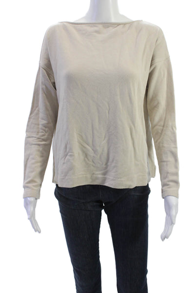 Fifteen Twenty Unisex Pullover Sweater Beige Long Sleeve Modal Blend Size S