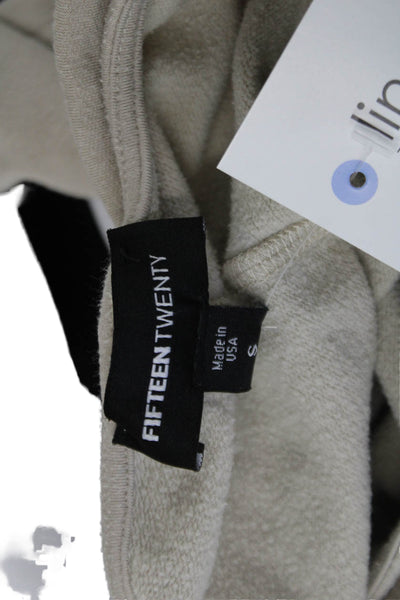 Fifteen Twenty Unisex Pullover Sweater Beige Long Sleeve Modal Blend Size S