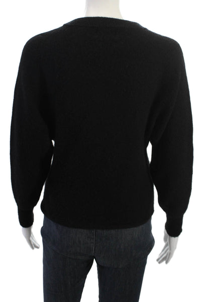 27 Miles Unisex Black Cashmere Crew Neck Pullover Sweater Size M