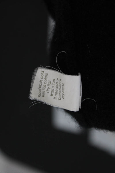 27 Miles Unisex Black Cashmere Crew Neck Pullover Sweater Size M