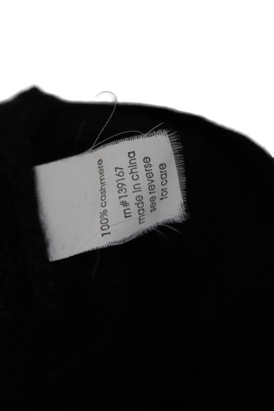 27 Miles Unisex Black Cashmere Crew Neck Pullover Sweater Size M