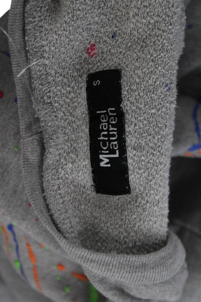 Michael Lauren Women Pullover Sweatshirt Gray Crew Neck Cotton Blend Size S