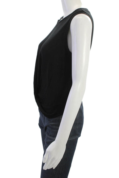 Fifteen Twenty Womens Black Basic Sleeveless Tank Crew Neck Size S