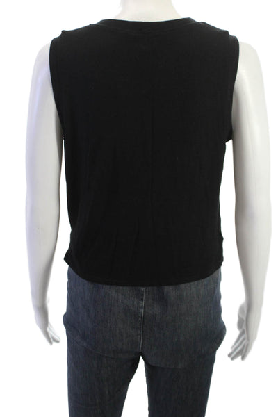 Fifteen Twenty Womens Black Basic Sleeveless Tank Crew Neck Size S