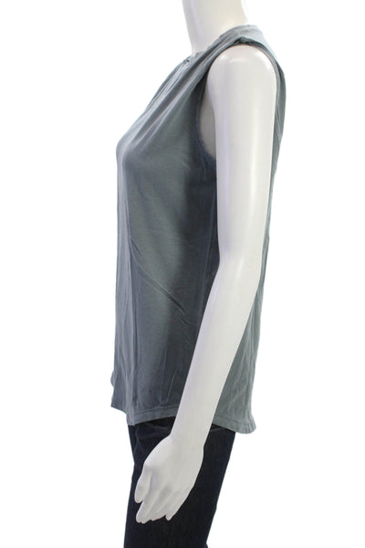 Lululemon Womens Basic Sleeveless Tank Gray Poly Cotton Crew Neck Size 6