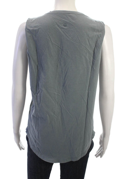 Lululemon Womens Basic Sleeveless Tank Gray Poly Cotton Crew Neck Size 6