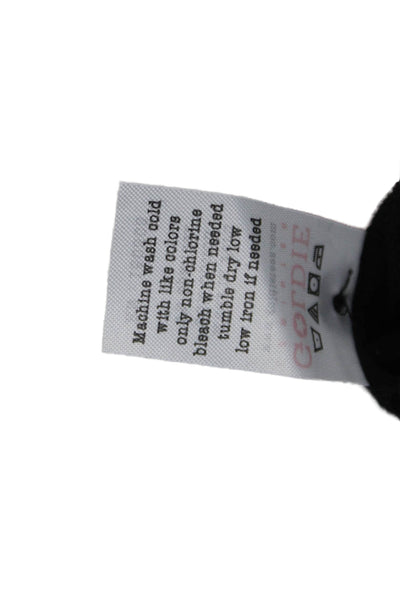 Goldie Unisex Black Cardigan Long Sleeve Round Neck Size L