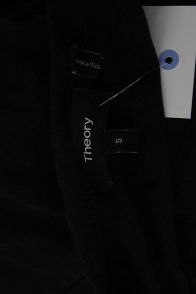 Theory Womens Basic Black Cotton Crew Neck Short Sleeve T-Shirt Size S