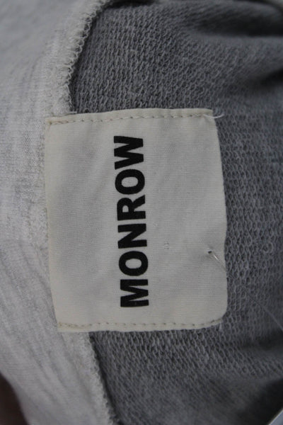 Monrow Women Full-zip Hoodie Gray Long Sleeve Size M