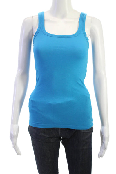 Theory Women Camisole Blue Square Neck Sleeveless Petite Size S