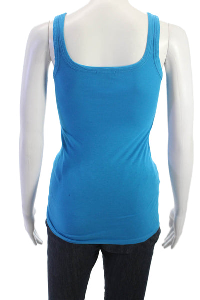 Theory Women Camisole Blue Square Neck Sleeveless Petite Size S