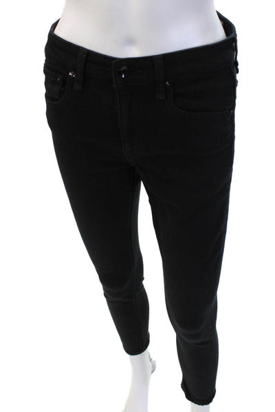 Rag & Bone Women Skinny Ankle High Rise Black Jeans Size 27