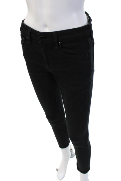 Rag & Bone Women Skinny Ankle High Rise Black Jeans Size 27