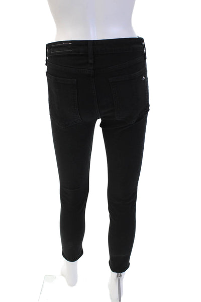 Rag & Bone Women Skinny Ankle High Rise Black Jeans Size 27