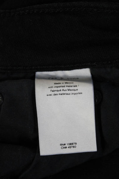 Rag & Bone Women Skinny Ankle High Rise Black Jeans Size 27