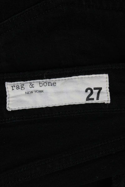 Rag & Bone Women Skinny Ankle High Rise Black Jeans Size 27