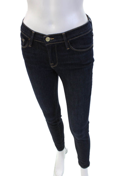 Frame Womens Skinny High Rise Dark Blue Jeans Size 27