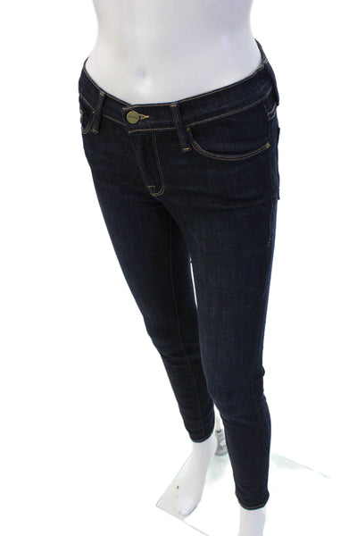 Frame Womens Skinny High Rise Dark Blue Jeans Size 27